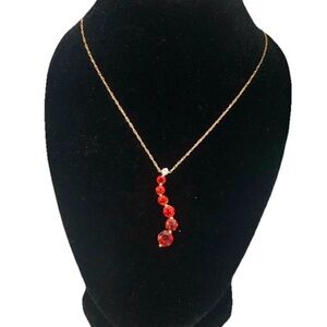 💎Journey Diamond and Garnet Necklace